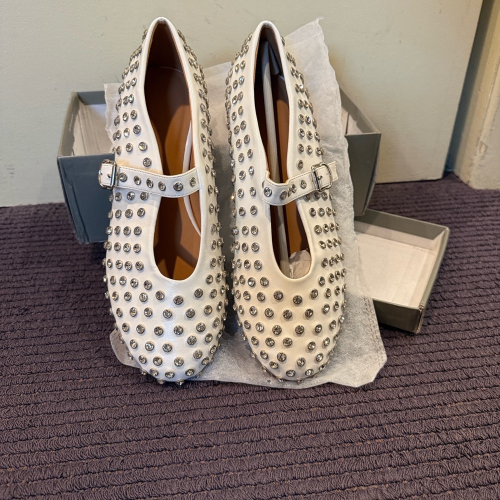 Women’s white studded Maryjane